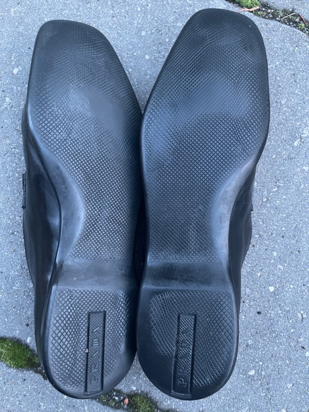 Prada Black Leather Buckle Slip-On Loafers - Picture 9 of 16